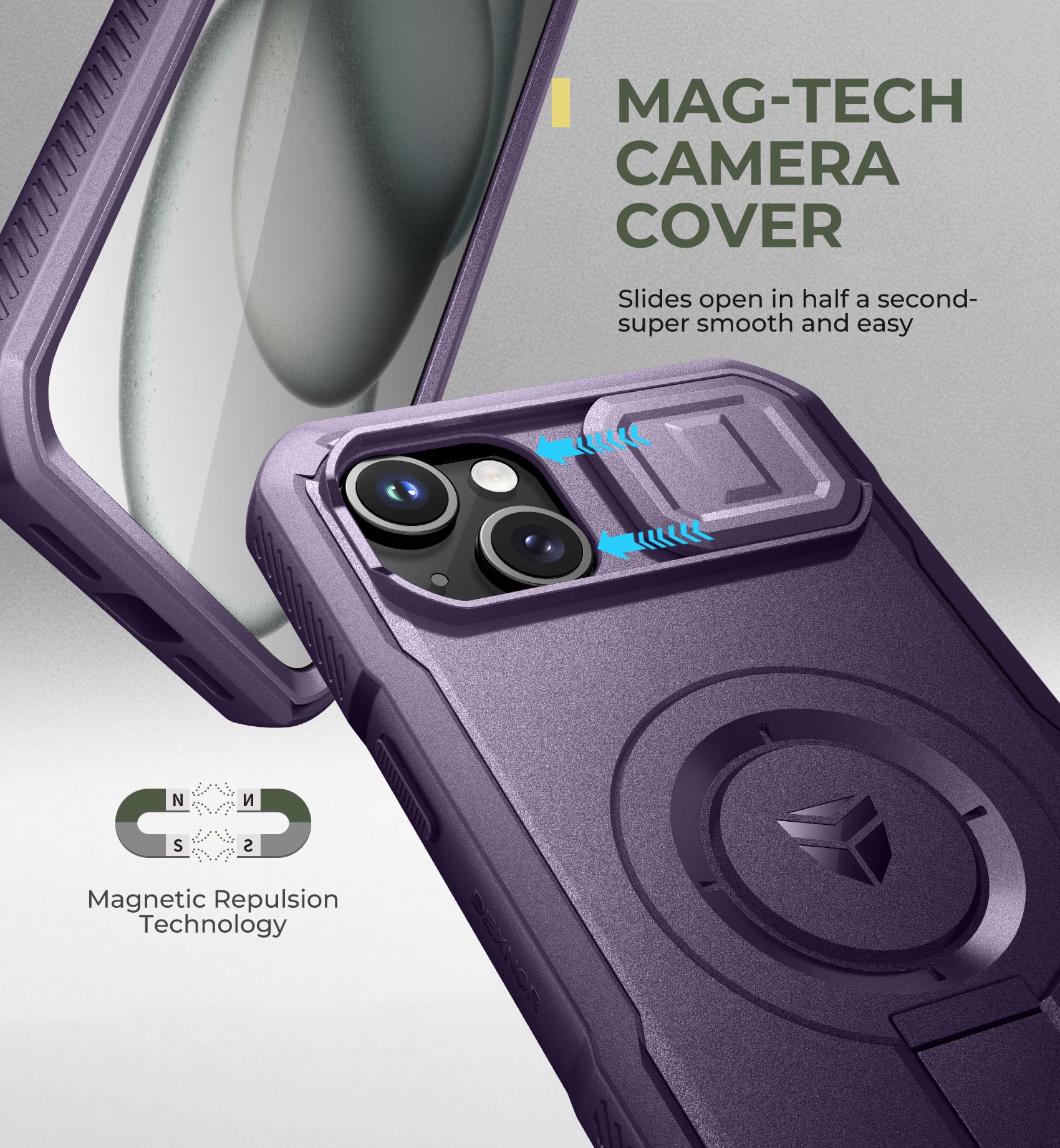 Foto 4 | Funda Dexnor Para Iphone 15 Plus/14 Plus Con Funda De Cámara Deslizante - Venta Internacional.