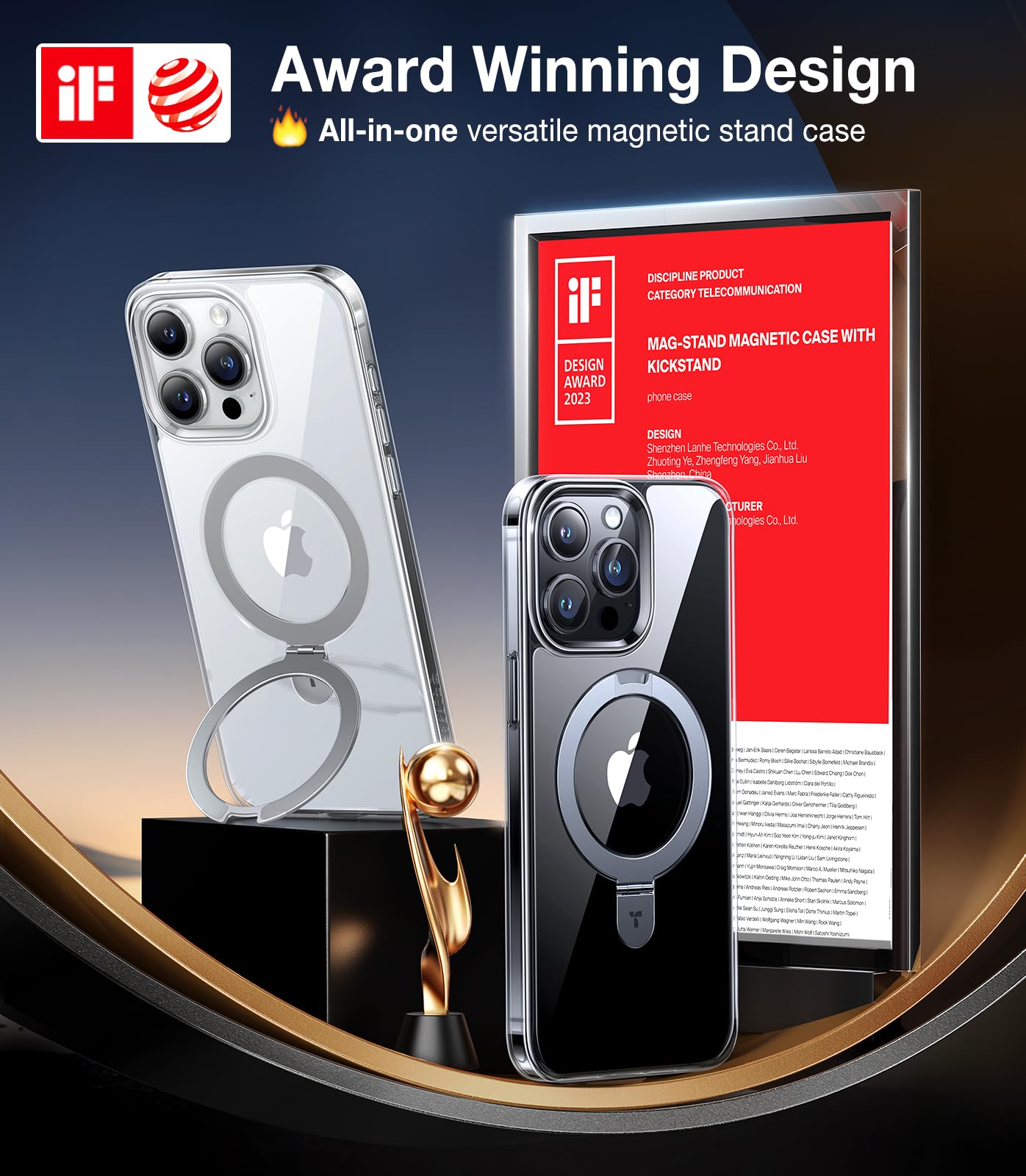 Foto 7 pulgar | Funda De Teléfono Torras Ultra Magnetic Ostand Para Iphone 16 Pro - Venta Internacional.