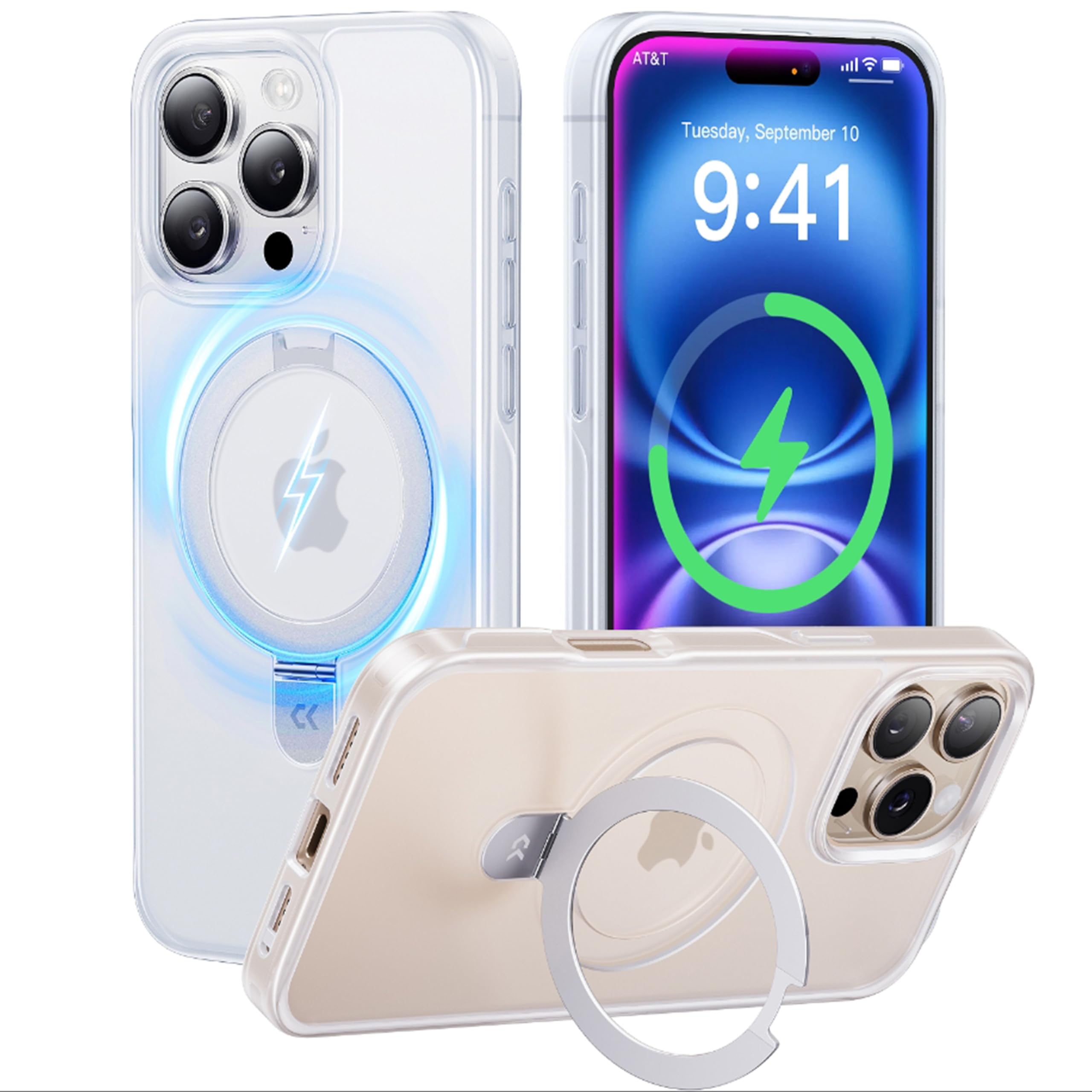 Foto 2 pulgar | Funda De Teléfono Casekoo Diseñada Para Iphone 16 Pro Max, Color Blanco Translúcido - Venta Internacional.