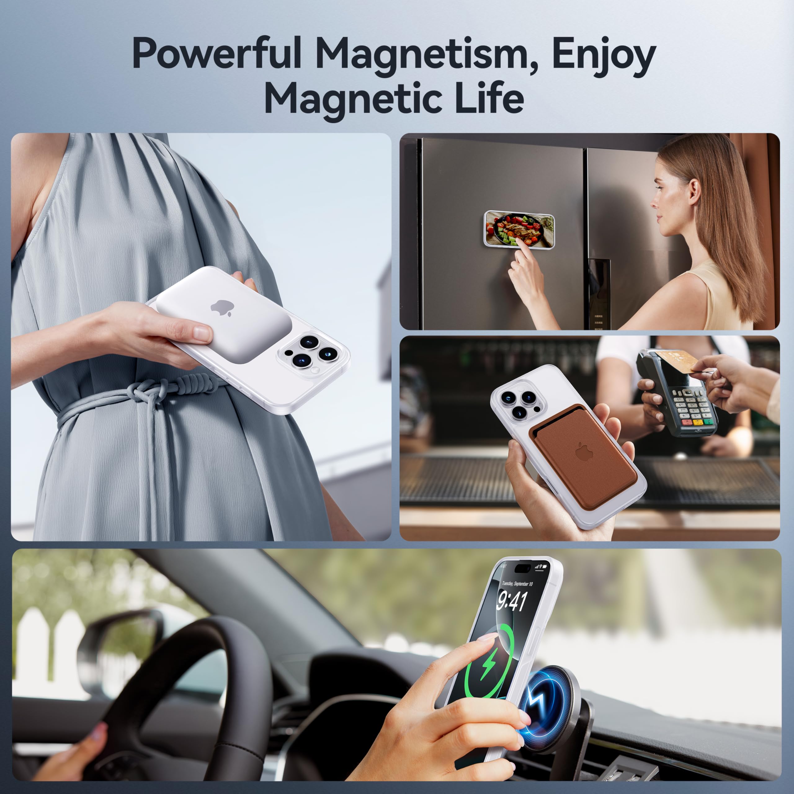 Foto 5 pulgar | Funda De Teléfono Casekoo Diseñada Para Iphone 16 Pro Max, Color Blanco Translúcido - Venta Internacional.