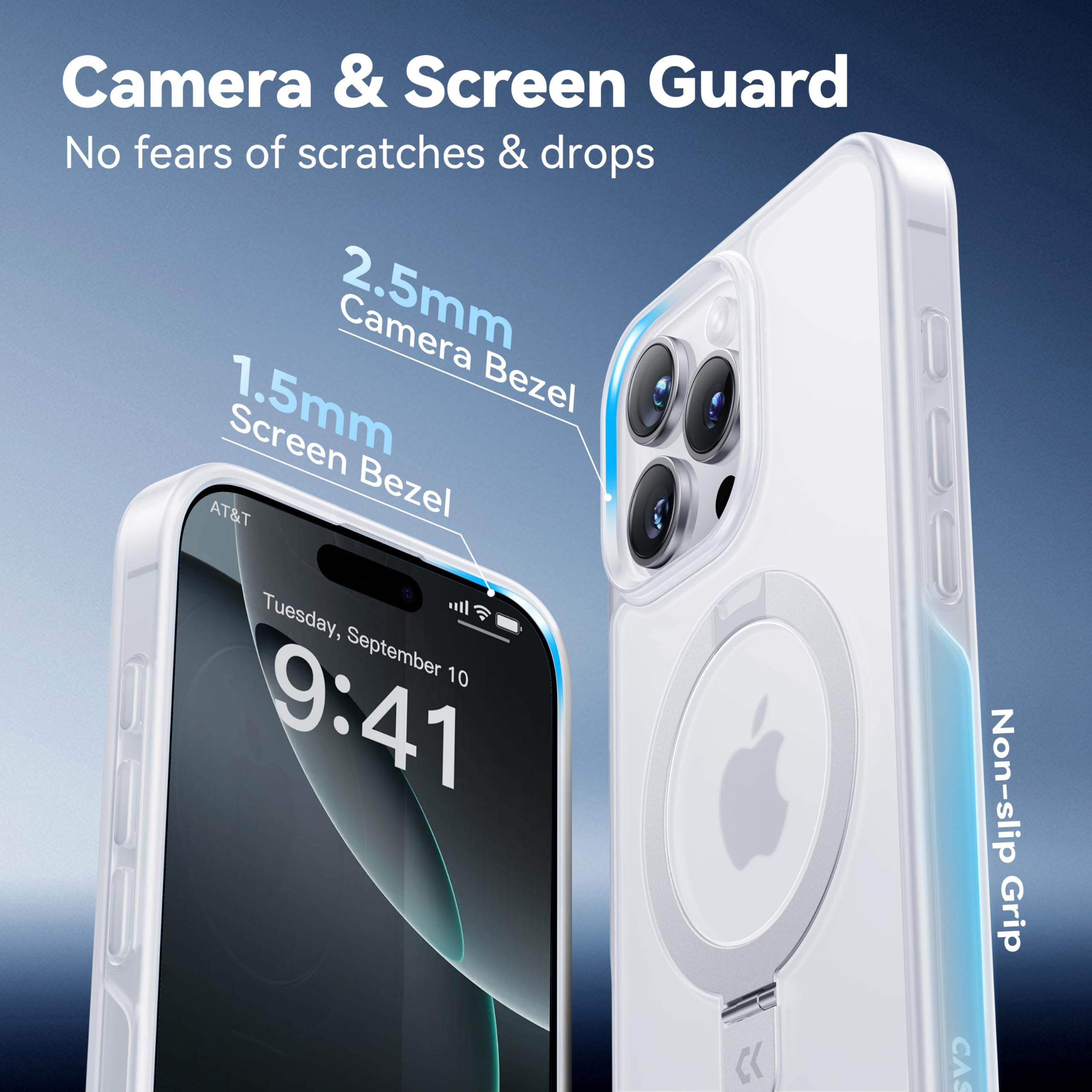 Foto 7 pulgar | Funda De Teléfono Casekoo Diseñada Para Iphone 16 Pro Max, Color Blanco Translúcido - Venta Internacional.