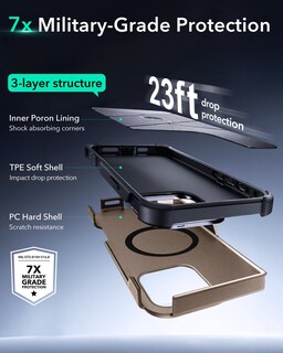 Foto 4 | Funda De Teléfono Esr Cyber Series Con Soporte Para Iphone 16 Pro Max - Venta Internacional.