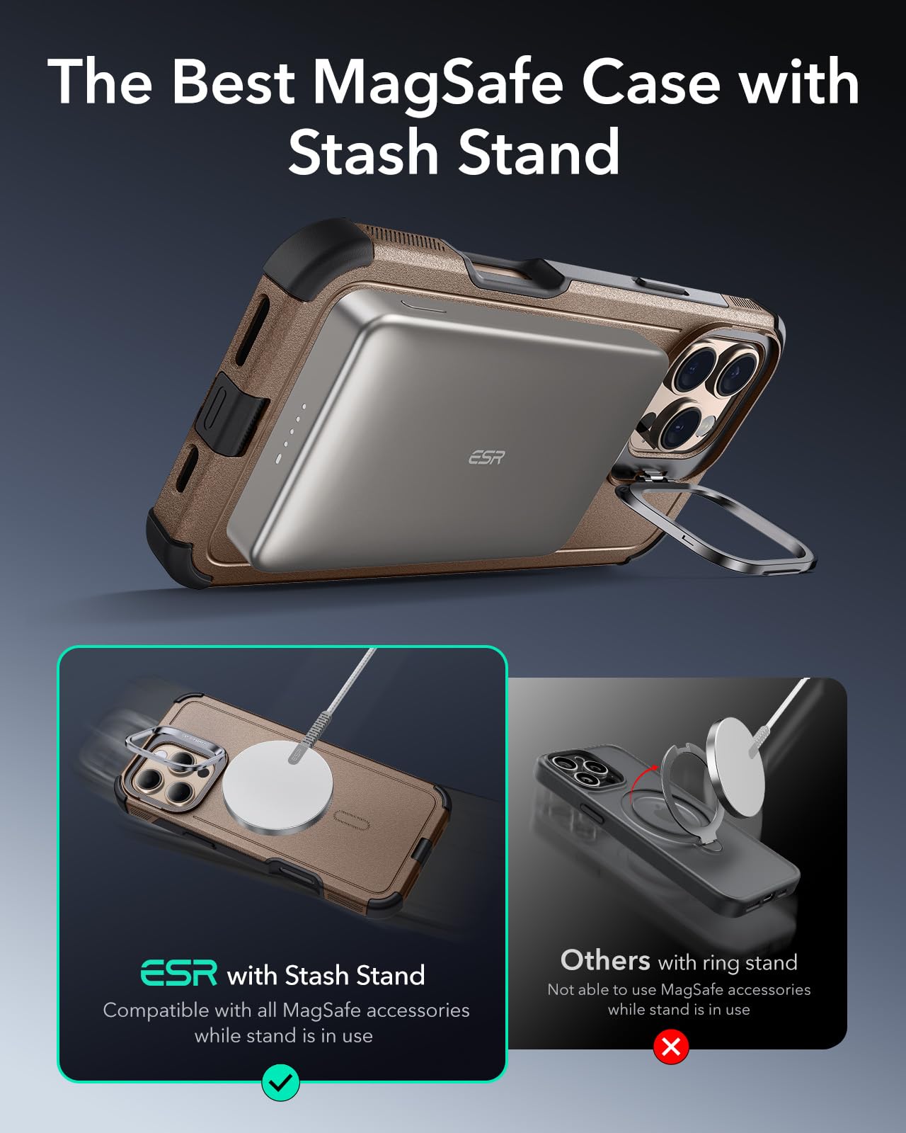 Foto 6 pulgar | Funda De Teléfono Esr Cyber Series Con Soporte Para Iphone 16 Pro Max - Venta Internacional.