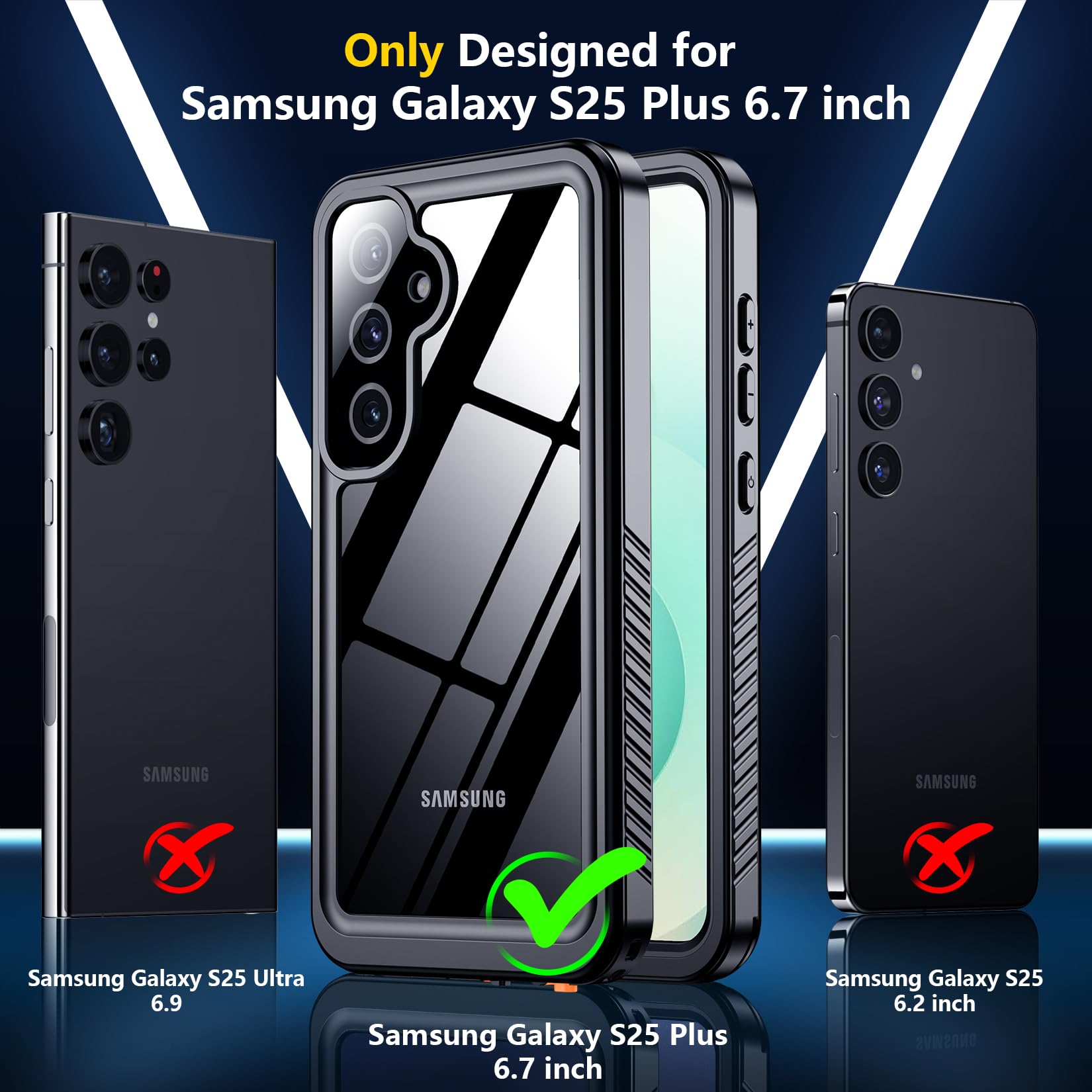 Foto 3 pulgar | Funda De Teléfono Spidercase Impermeable Para Samsung Galaxy S25 Plus - Venta Internacional.
