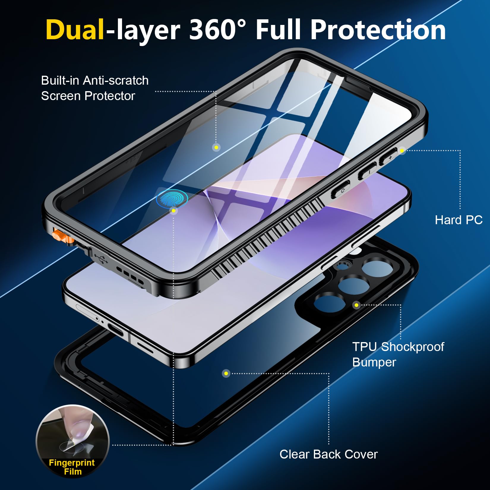 Foto 6 pulgar | Funda De Teléfono Spidercase Impermeable Para Samsung Galaxy S25 Plus - Venta Internacional.