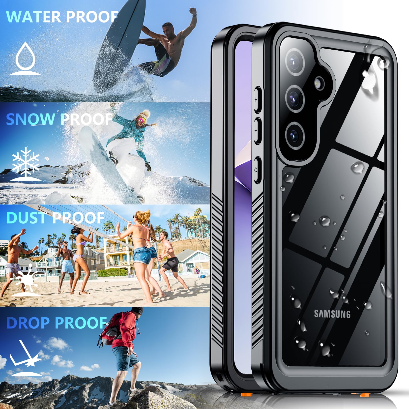 Foto 8 pulgar | Funda De Teléfono Spidercase Impermeable Para Samsung Galaxy S25 Plus - Venta Internacional.