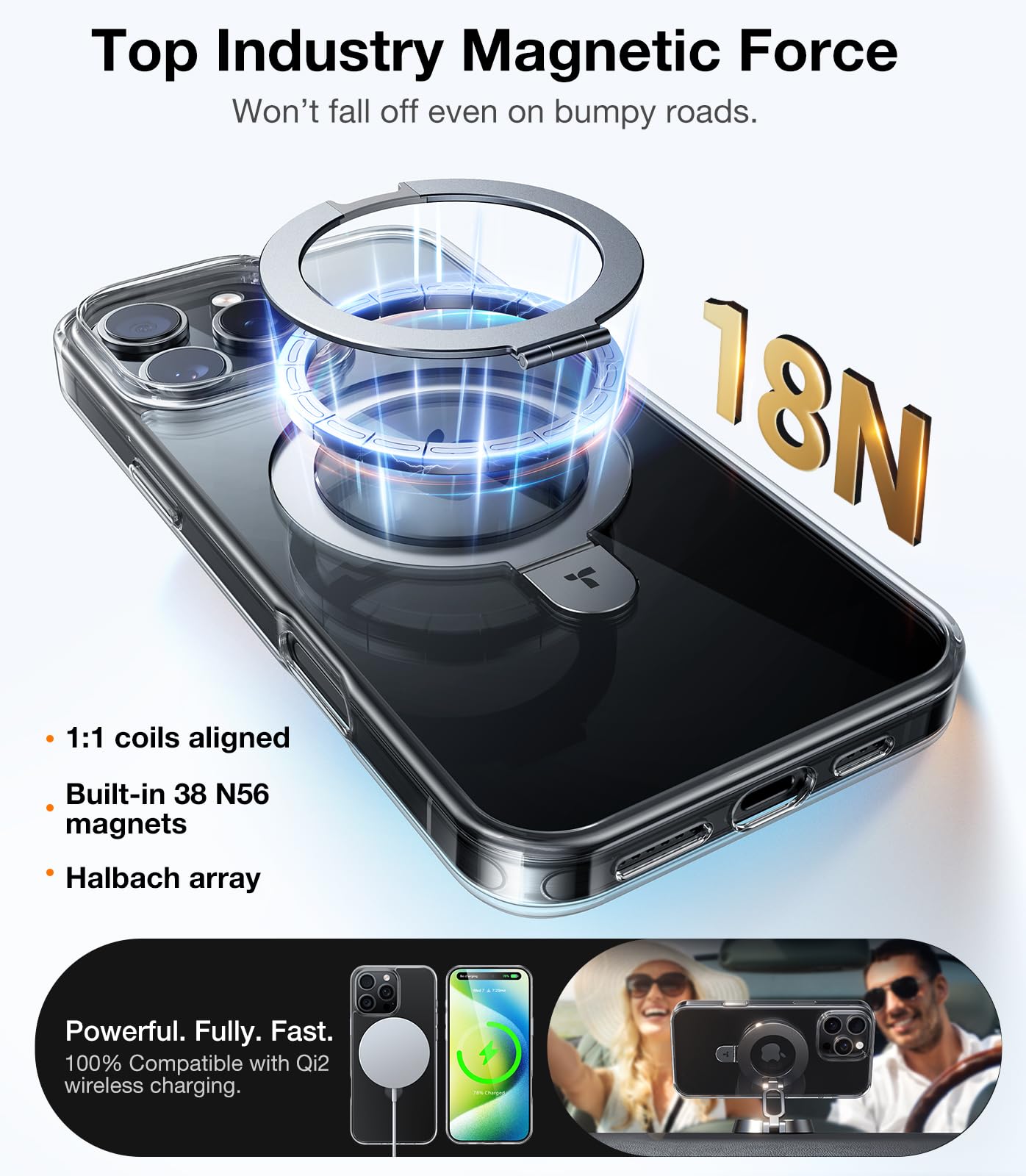 Foto 2 | Funda Con Soporte Magnético Torras Magnetic Ostand Para Iphone 16 Pro Max - Venta Internacional.