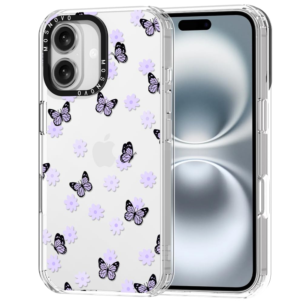 Foto 2 pulgar | Funda Para Teléfono Mosnovo Buffertech Para Iphone 16, 6.6 Pies De Caída, Color Lila - Venta Internacional.