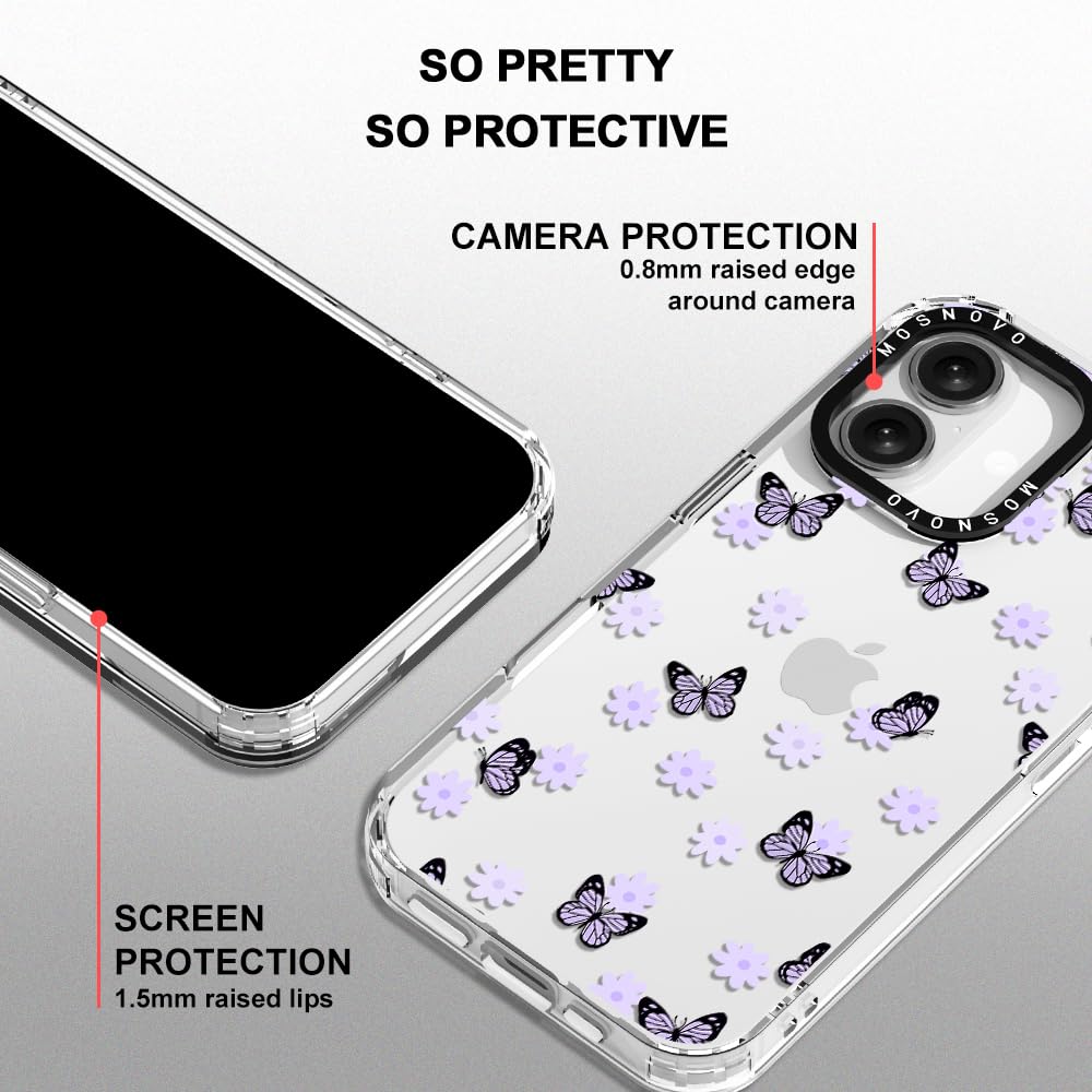 Foto 5 pulgar | Funda Para Teléfono Mosnovo Buffertech Para Iphone 16, 6.6 Pies De Caída, Color Lila - Venta Internacional.