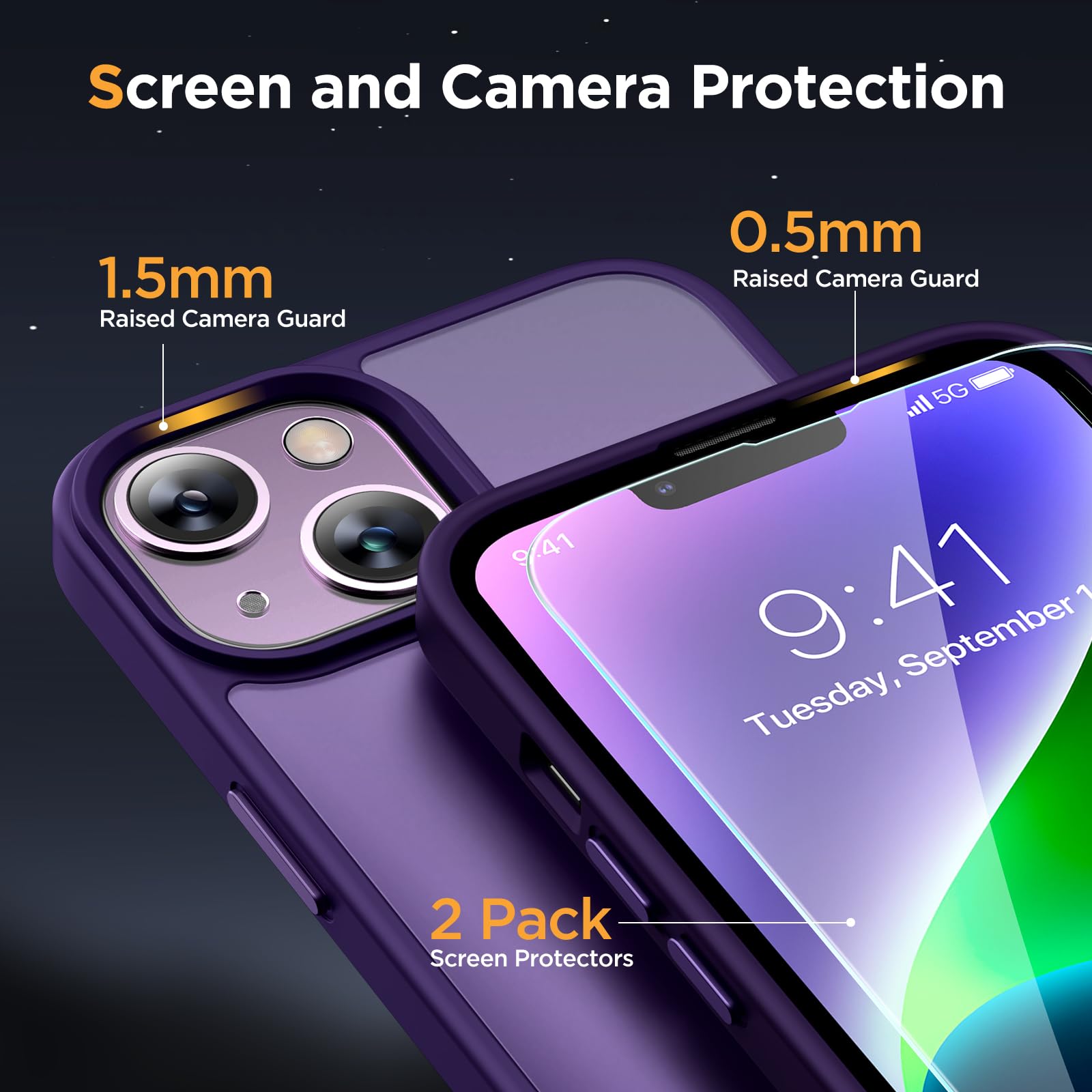 Foto 5 | Funda Para Teléfono Miracase Magnetic Series Para Iphone 14, Color Morado Oscuro - Venta Internacional.