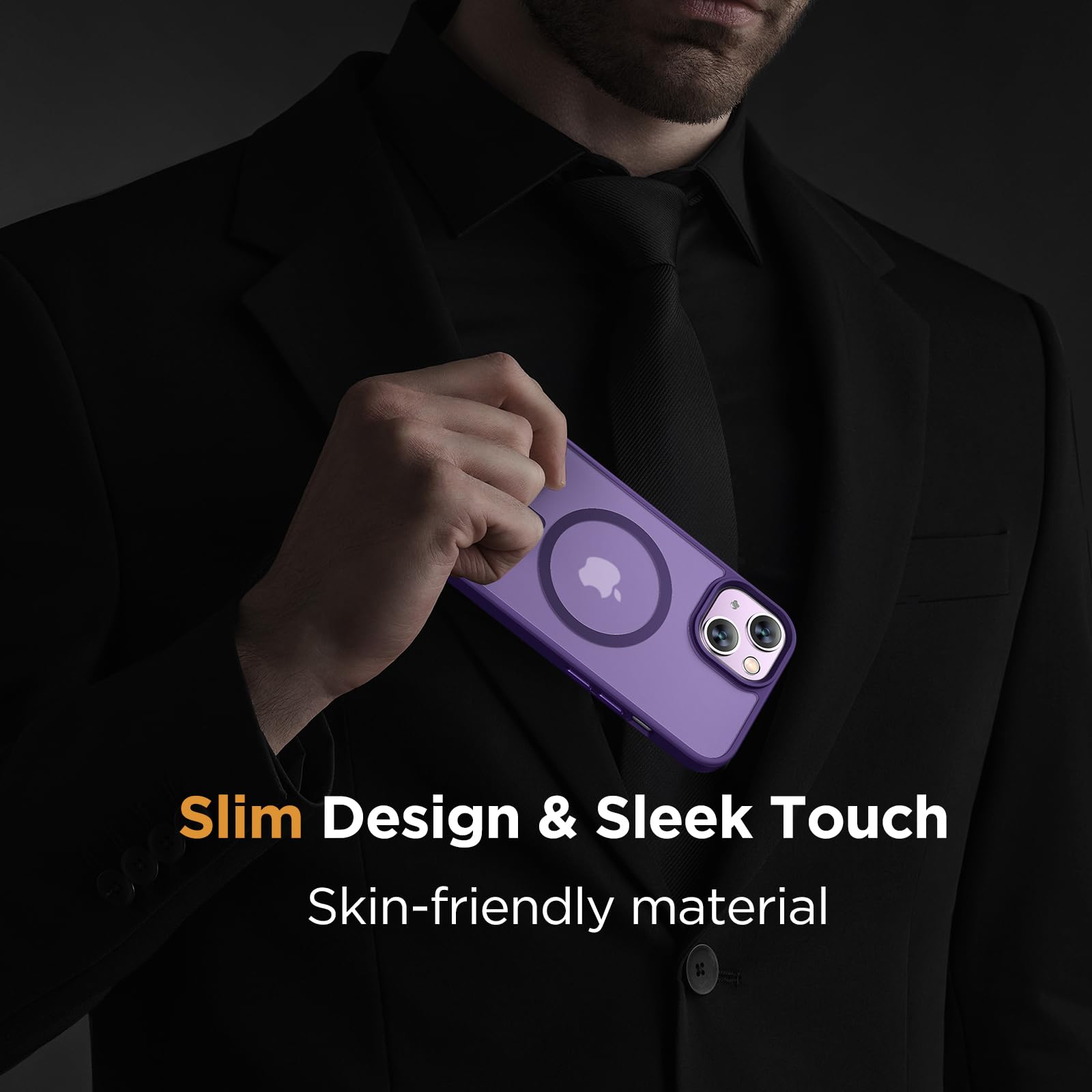 Foto 7 | Funda Para Teléfono Miracase Magnetic Series Para Iphone 14, Color Morado Oscuro - Venta Internacional.