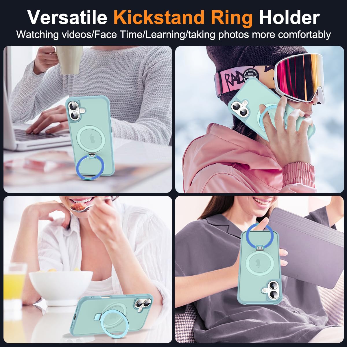 Foto 5 | Funda De Teléfono Sky-lmw Compatible Con Iphone 16 Plus, Color Azul - Venta Internacional.