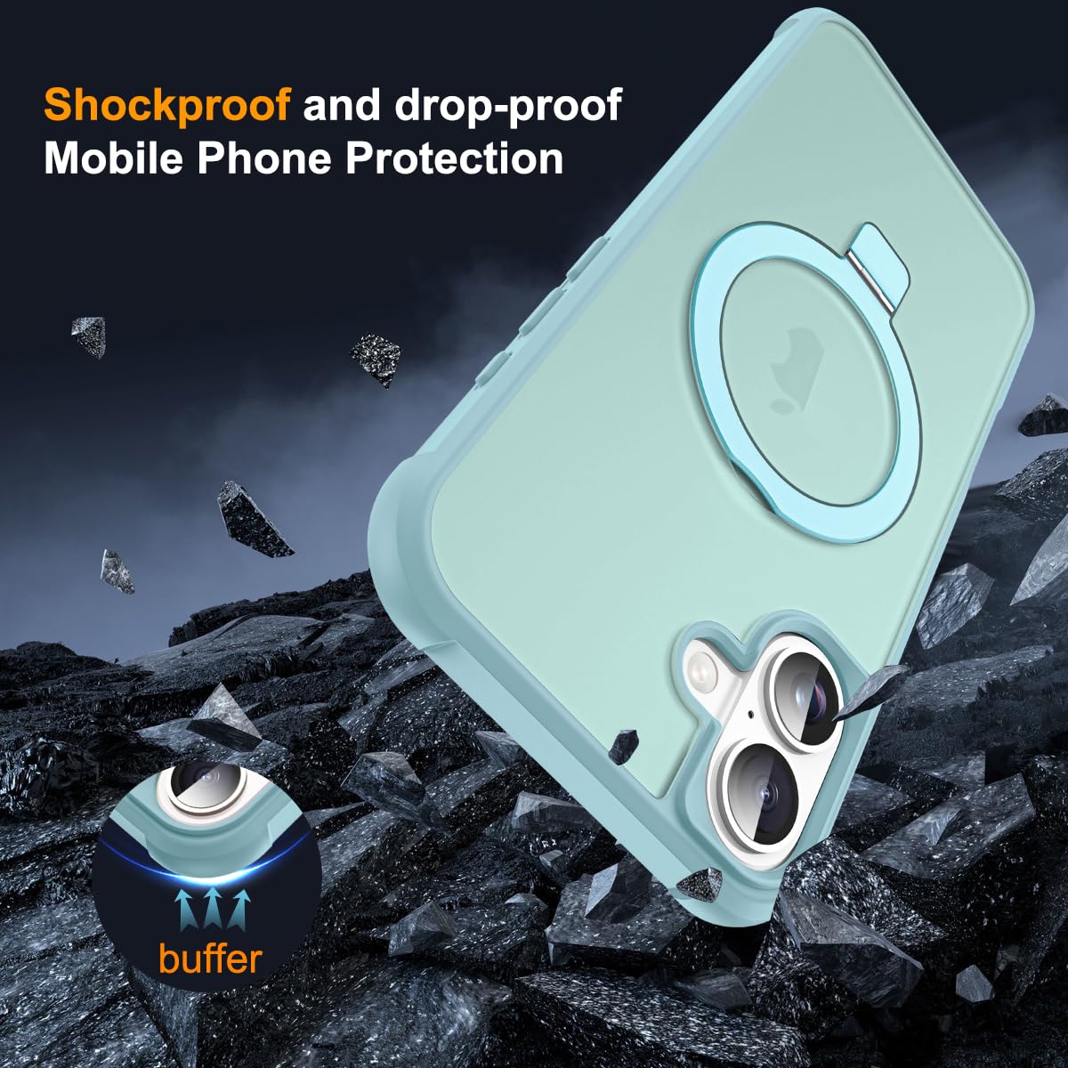 Foto 8 pulgar | Funda De Teléfono Sky-lmw Compatible Con Iphone 16 Plus, Color Azul - Venta Internacional.