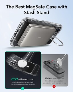 Foto 4 | Funda De Teléfono Esr Para Iphone 16 Con Magsafe De Grado Militar Transparente - Venta Internacional.