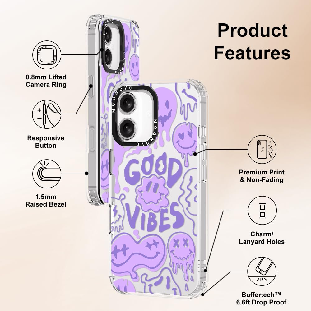 Foto 7 pulgar | Funda De Teléfono Mosnovo Para Iphone 16 Plus Good Vibes - Venta Internacional.