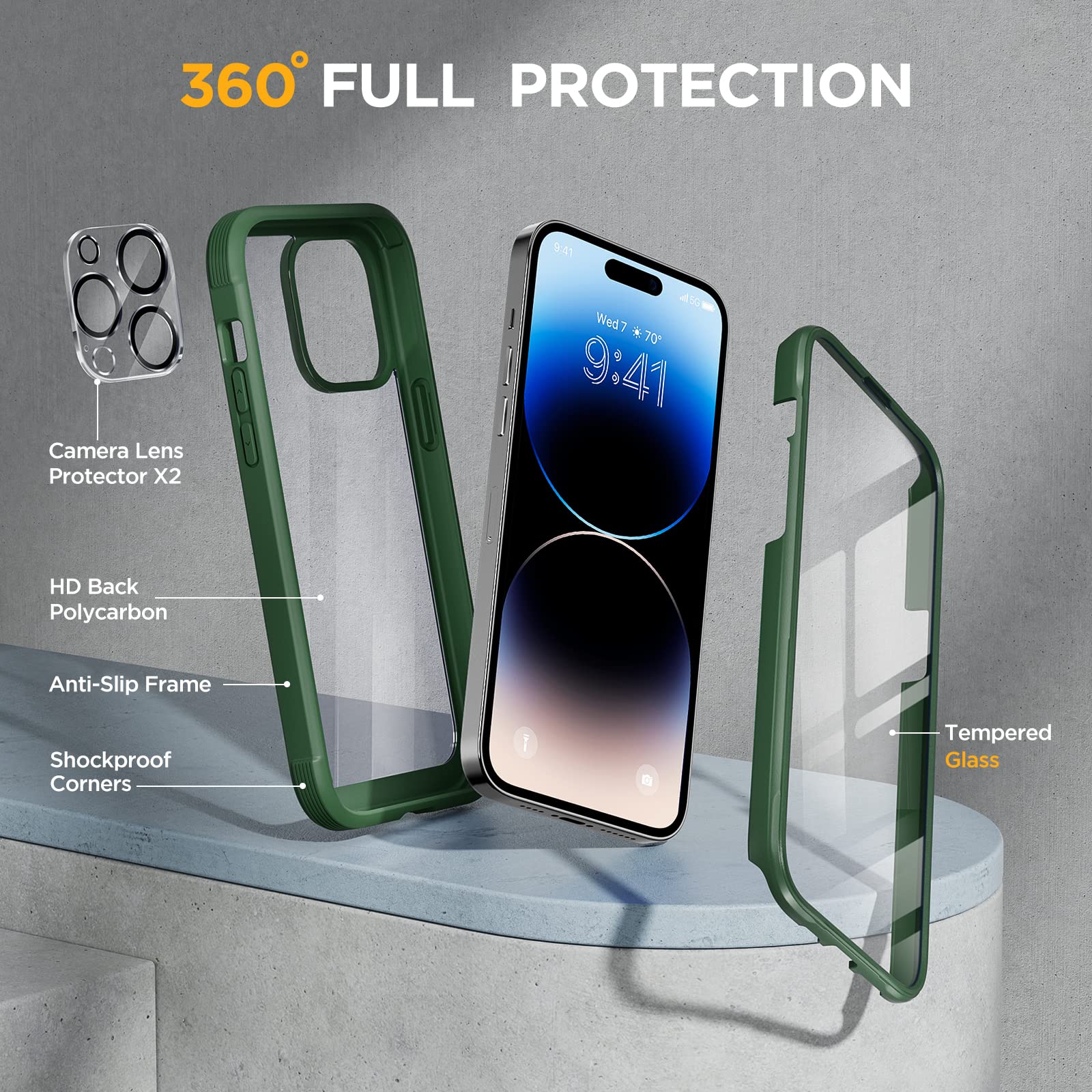 Foto 4 pulgar | Funda De Teléfono Miracase Glass Series Para Iphone 14 Pro Max De 6.7 Pulgadas - Venta Internacional.