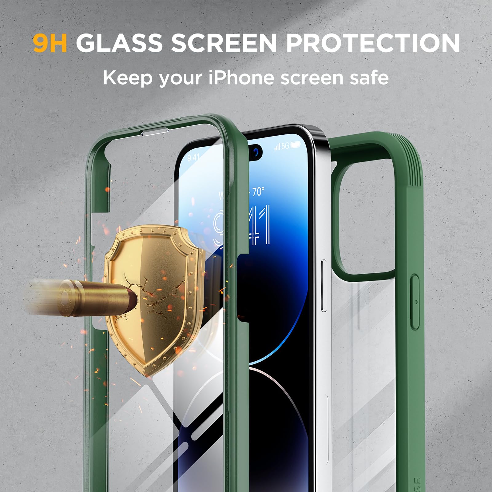Foto 6 pulgar | Funda De Teléfono Miracase Glass Series Para Iphone 14 Pro Max De 6.7 Pulgadas - Venta Internacional.