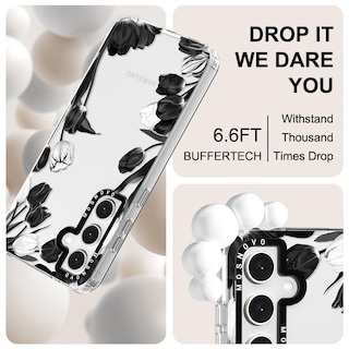 Foto 5 | Funda De Teléfono Mosnovo Para Samsung Galaxy S24 Fe Black White Tulipanes - Venta Internacional.