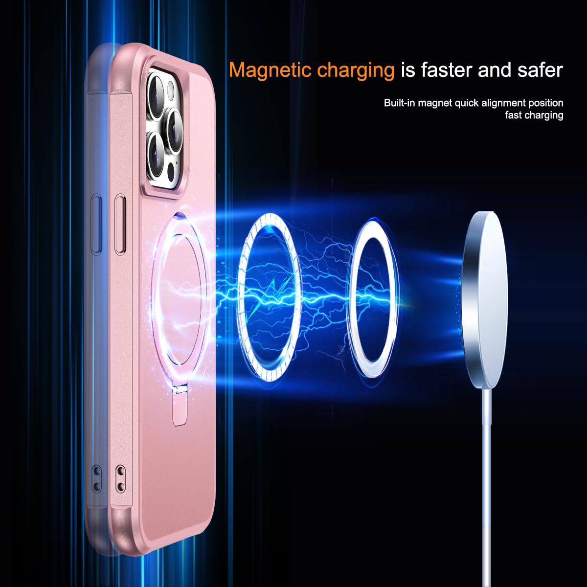 Foto 3 | Funda De Teléfono Skylmw Compatible Con Iphone 13 Pro 6.1 Rose Gold - Venta Internacional.