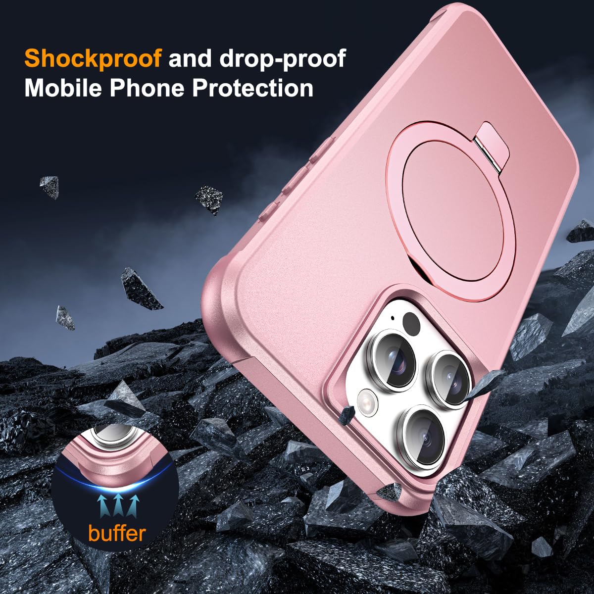 Foto 8 pulgar | Funda De Teléfono Skylmw Compatible Con Iphone 13 Pro 6.1 Rose Gold - Venta Internacional.