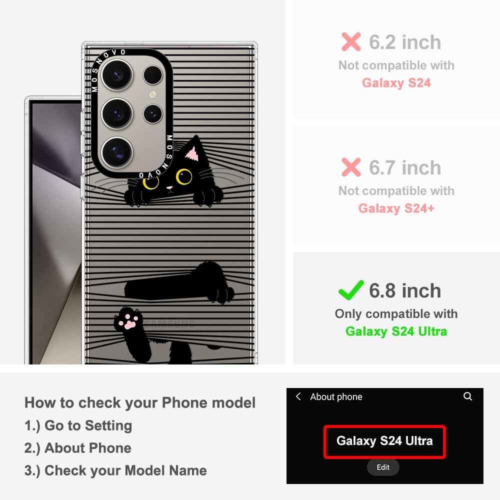 Foto 2 | Funda De Teléfono Mosnovo Para Samsung Galaxy S24 Ultra Clear Tpu - Venta Internacional.