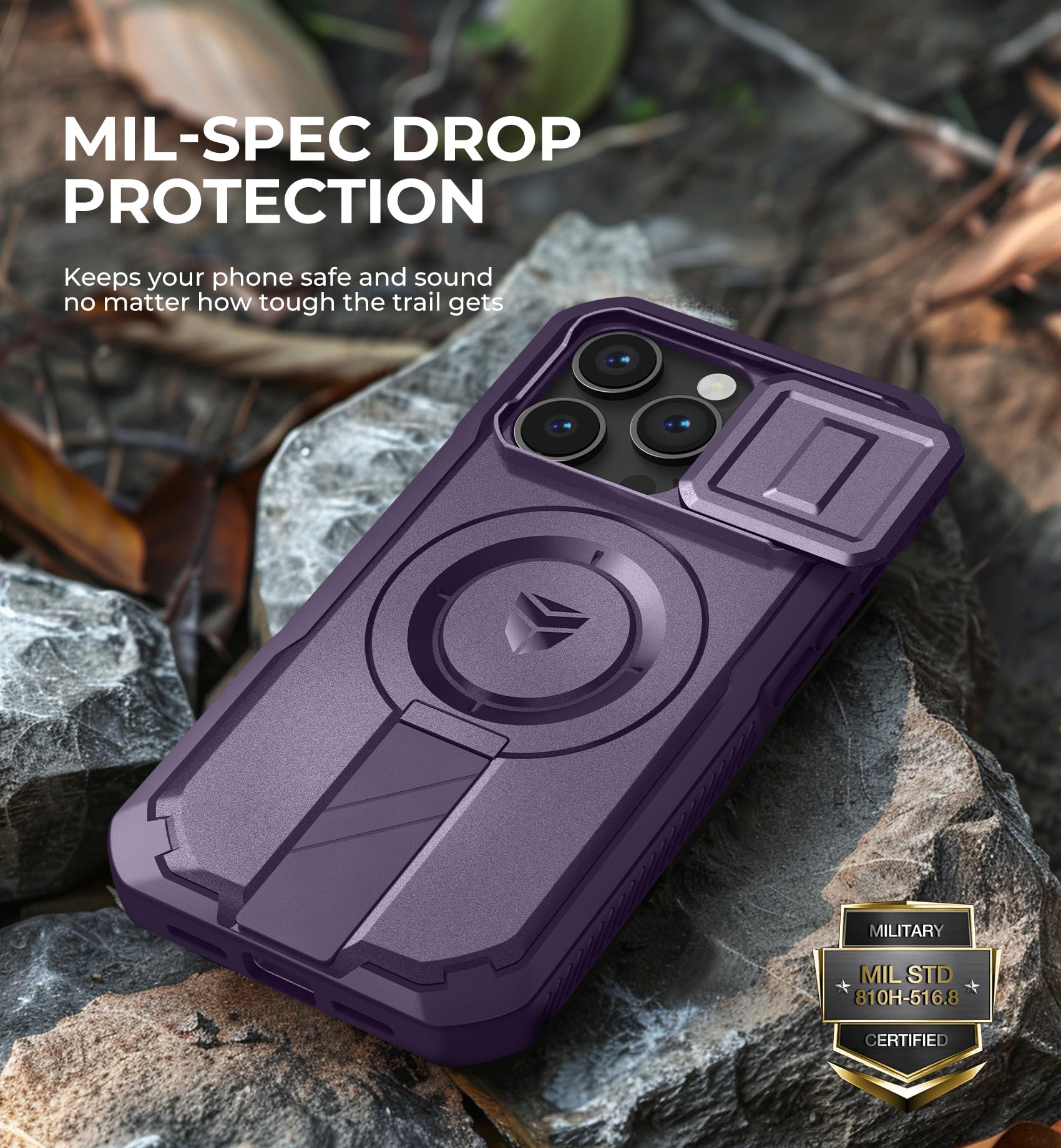 Foto 8 pulgar | Funda Dexnor Para Iphone 14 Pro Con Cámara Deslizante, Color Morado - Venta Internacional.