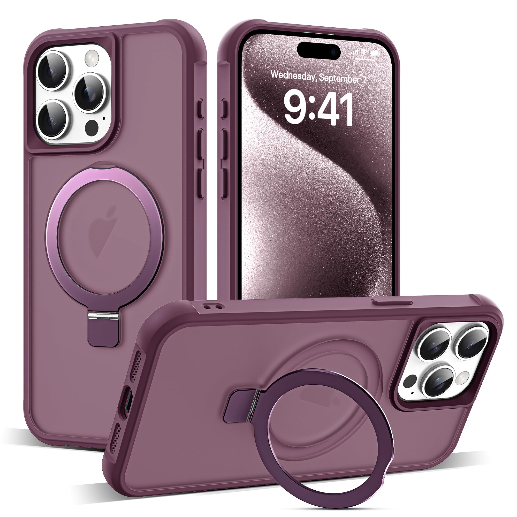 Foto 2 pulgar | Funda De Teléfono Sky-lmw Compatible Con Iphone 15 Pro Max, Color Rojo Vino - Venta Internacional.