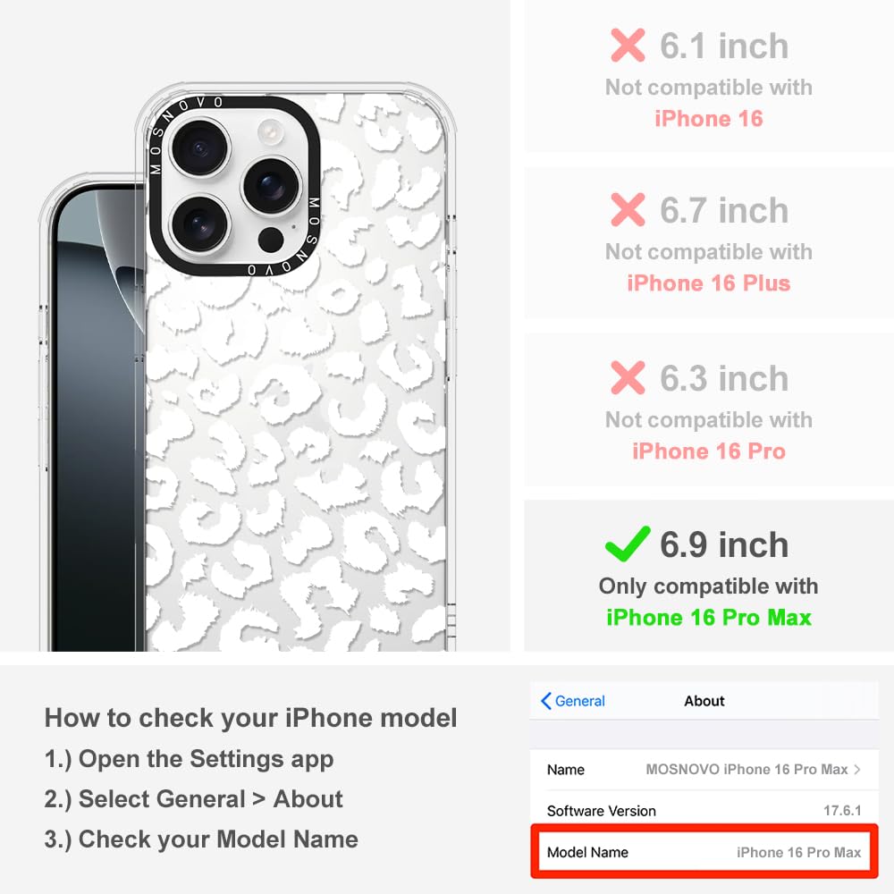Foto 2 | Funda De Teléfono Mosnovo Para Iphone 16 Pro Max Buffertech White - Venta Internacional.
