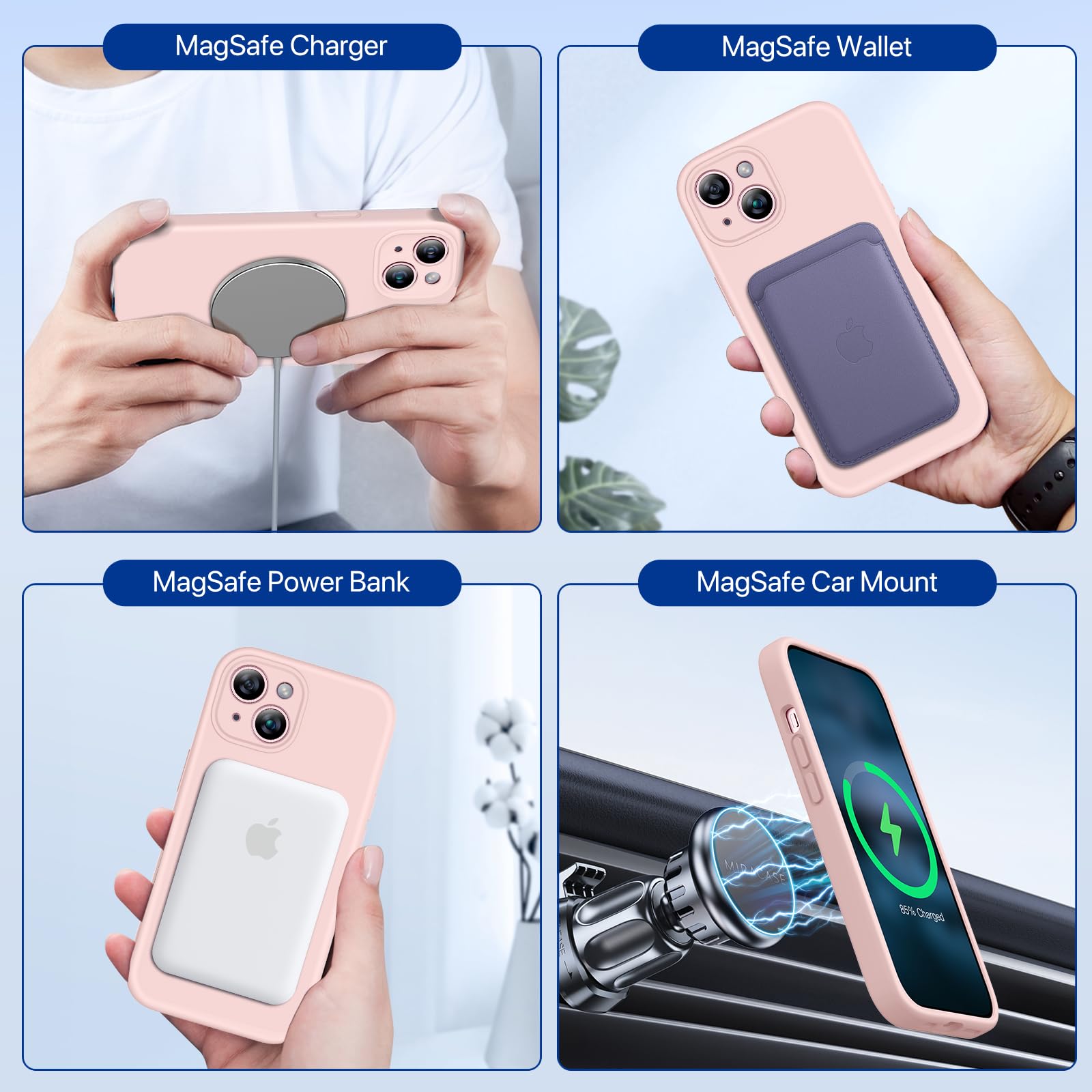 Foto 5 | Funda Para Teléfono Miracase Compatible Con Iphone 15 De Silicona Líquida - Venta Internacional.