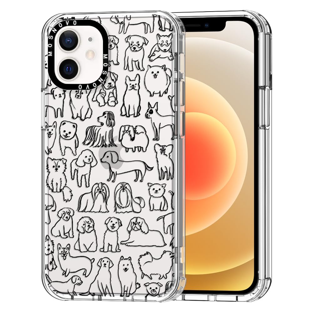 Funda De Teléfono Mosnovo Para Iphone 12 Y Iphone 12 Pro Doodle Dog - Venta Internacional.