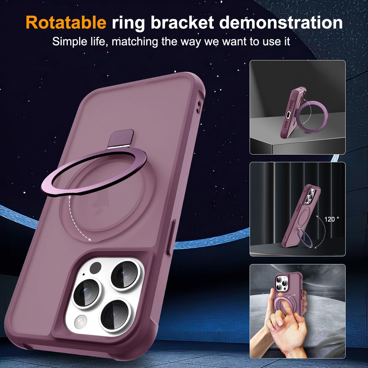 Foto 2 | Funda De Teléfono Sky-lmw Compatible Con Iphone 15 Pro, Color Rojo Vino - Venta Internacional.