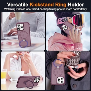 Foto 5 | Funda De Teléfono Sky-lmw Compatible Con Iphone 15 Pro, Color Rojo Vino - Venta Internacional.