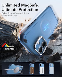 Foto 3 | Funda De Teléfono Esr Para Iphone 16 Con Soporte De 23 M, Protección Contra Caídas, Azul Claro - Venta Internacional.
