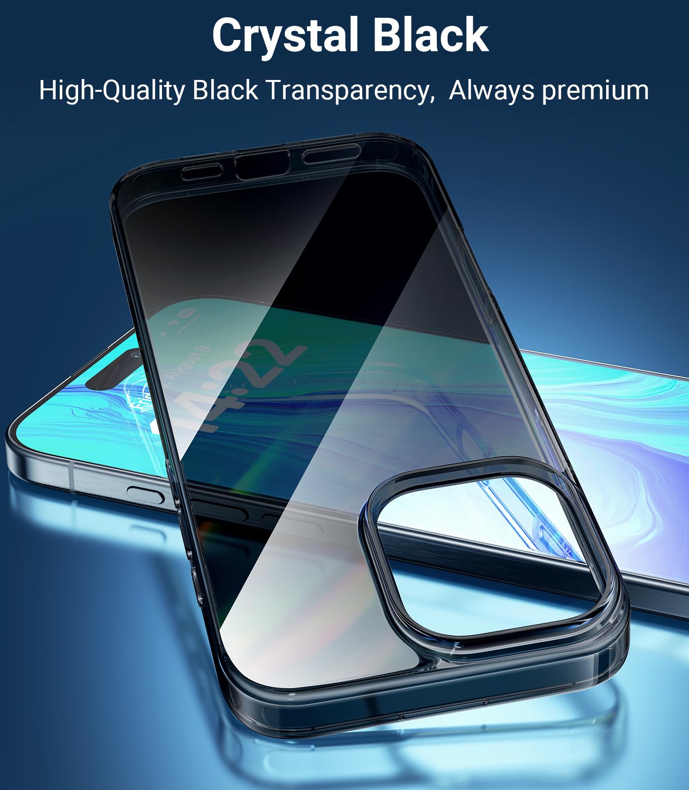 Foto 3 pulgar | Funda Torras Crystal Clear Para Iphone 16 Pro Negra - Venta Internacional.
