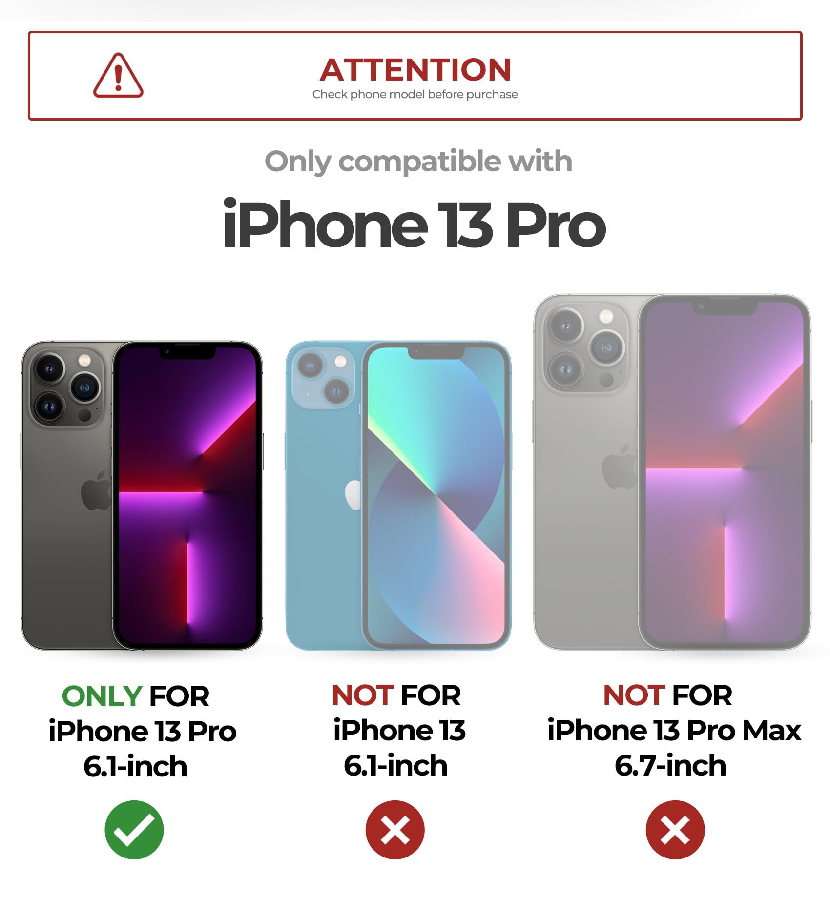 Foto 3 pulgar | Funda Dexnor Para Iphone 13 Pro Con Cámara Deslizante Negra - Venta Internacional.