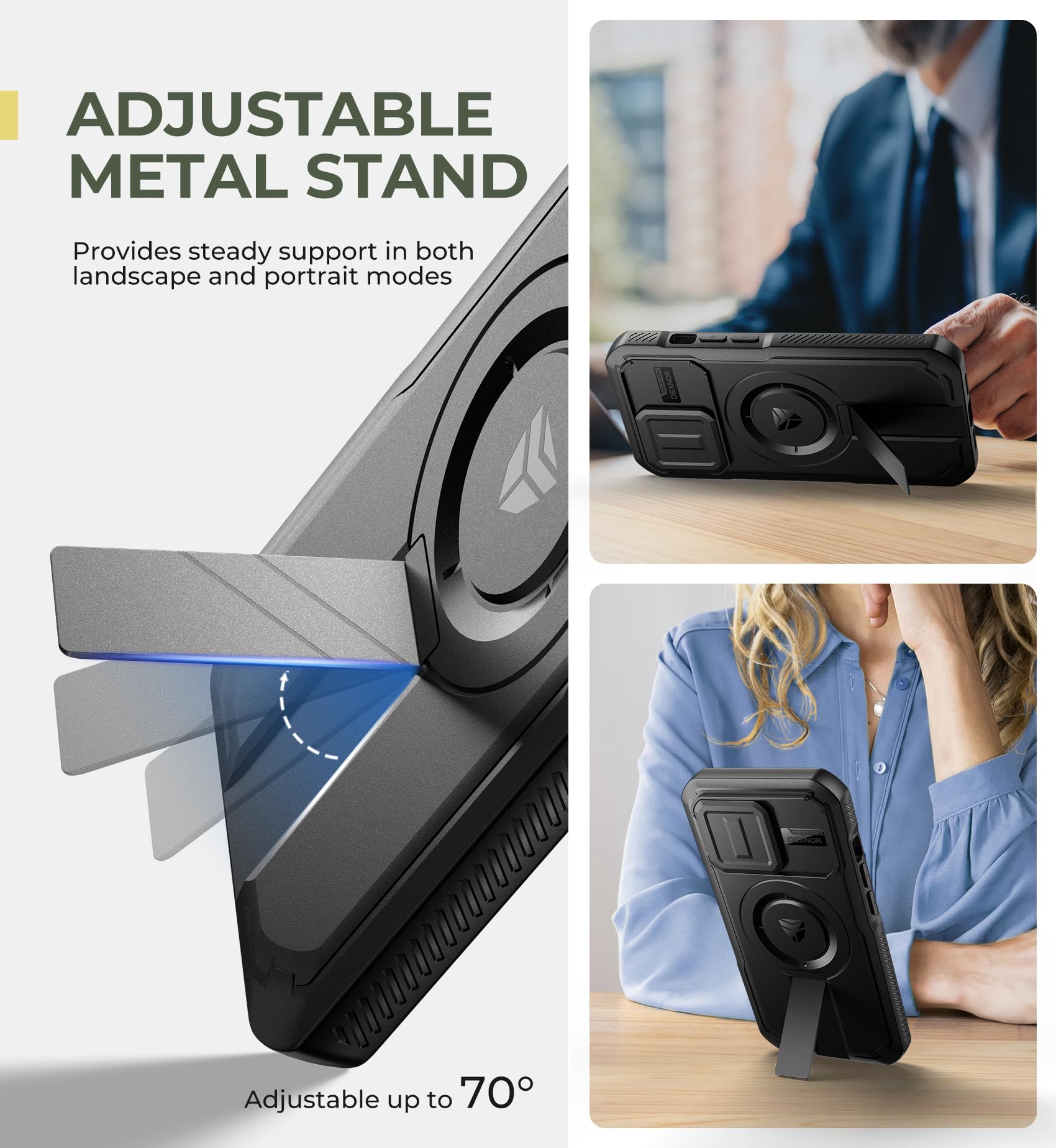 Foto 6 pulgar | Funda Dexnor Para Iphone 13 Pro Con Cámara Deslizante Negra - Venta Internacional.