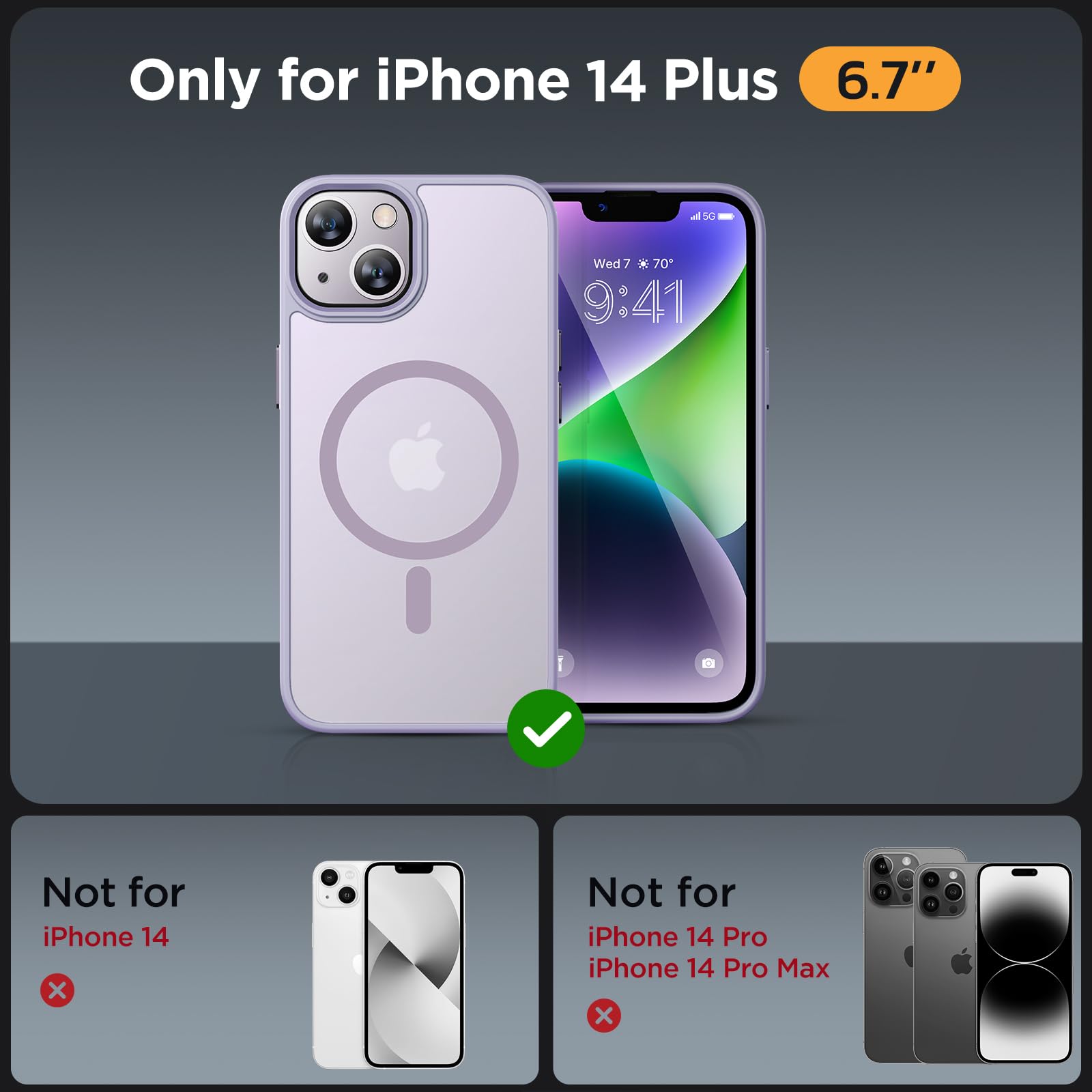 Foto 3 pulgar | Funda De Teléfono Miracase Magnetic Series Para Iphone 14 Plus - Venta Internacional.