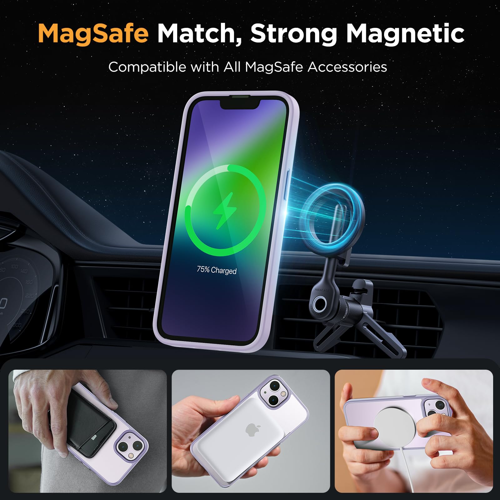 Foto 4 pulgar | Funda De Teléfono Miracase Magnetic Series Para Iphone 14 Plus - Venta Internacional.