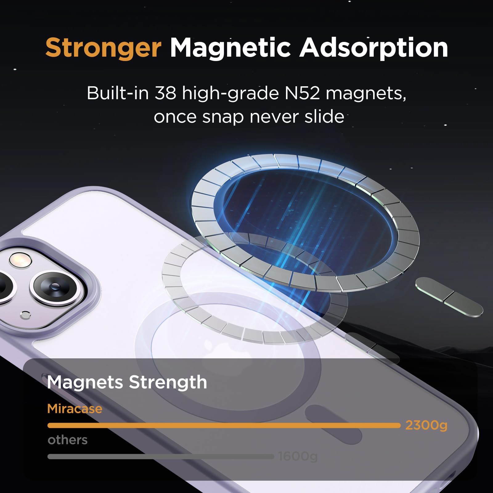 Foto 5 pulgar | Funda De Teléfono Miracase Magnetic Series Para Iphone 14 Plus - Venta Internacional.