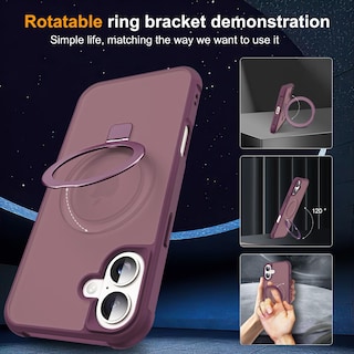 Foto 2 | Funda De Teléfono Sky-lmw Compatible Con Iphone 16 Plus, Color Rojo Vino - Venta Internacional.