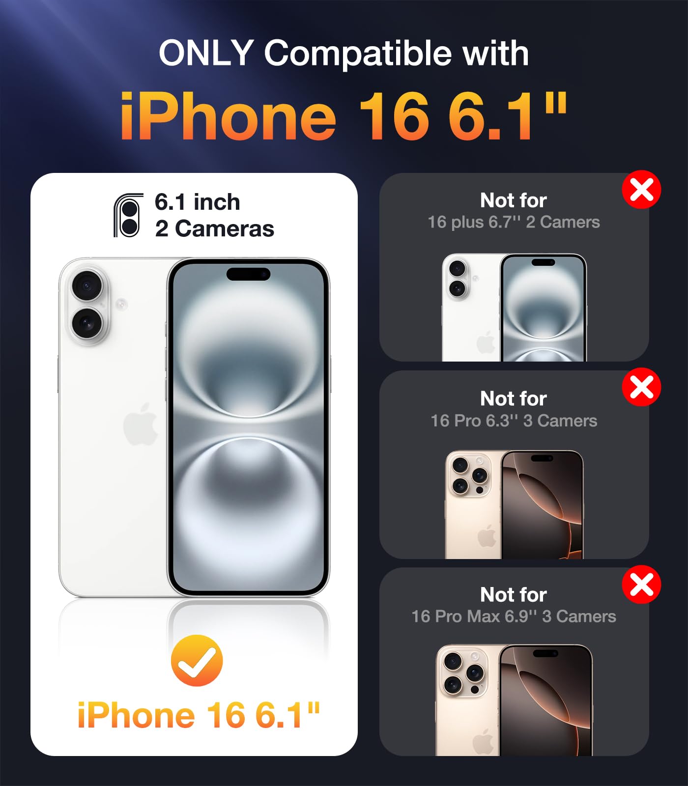 Foto 8 pulgar | Funda Para Teléfono Diaclara Diseñada Para Iphone 16 6.1 (blanca) - Venta Internacional.