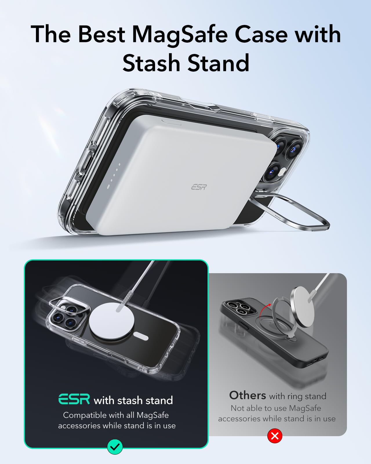 Foto 5 pulgar | Funda De Teléfono Esr Para Iphone 16 Pro Max Con Funda Magsafe Clear - Venta Internacional.