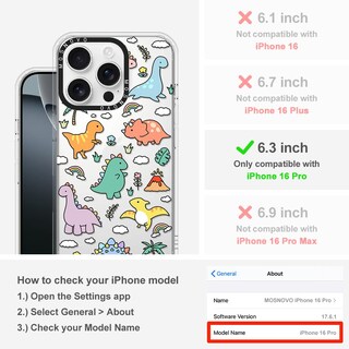 Foto 2 | Funda De Teléfono Mosnovo Para Iphone 16 Pro Dinosaur Land Design - Venta Internacional.