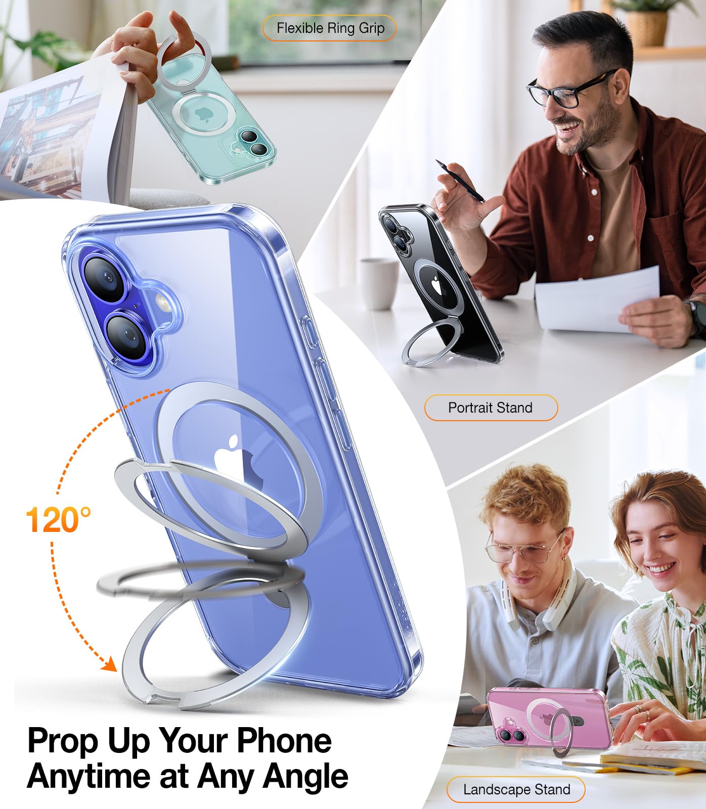 Foto 4 | Funda Magnética Torras Para Iphone 16 Con Soporte De 6.1 Pulgadas - Venta Internacional.
