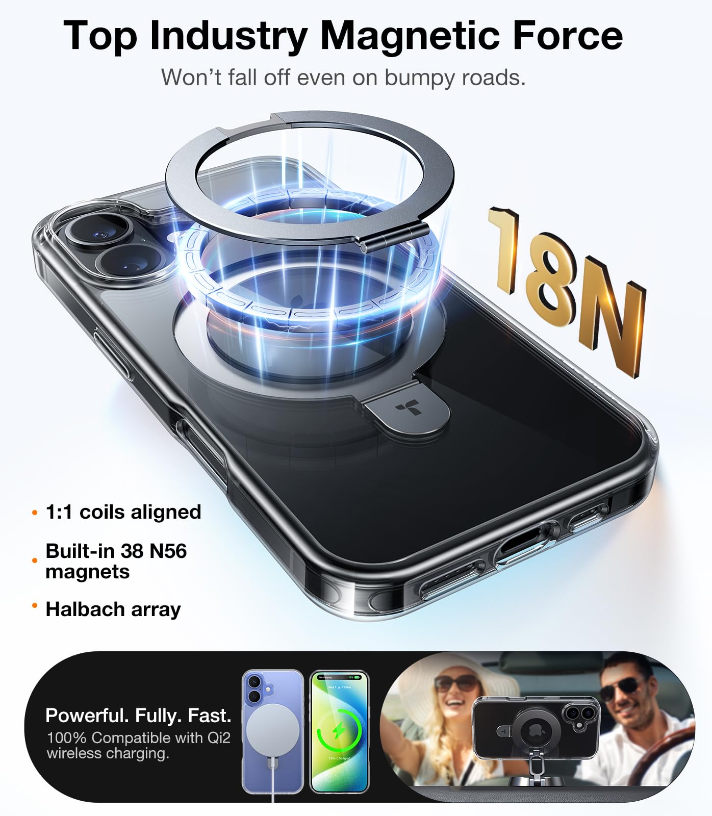 Foto 6 pulgar | Funda Magnética Torras Para Iphone 16 Con Soporte De 6.1 Pulgadas - Venta Internacional.