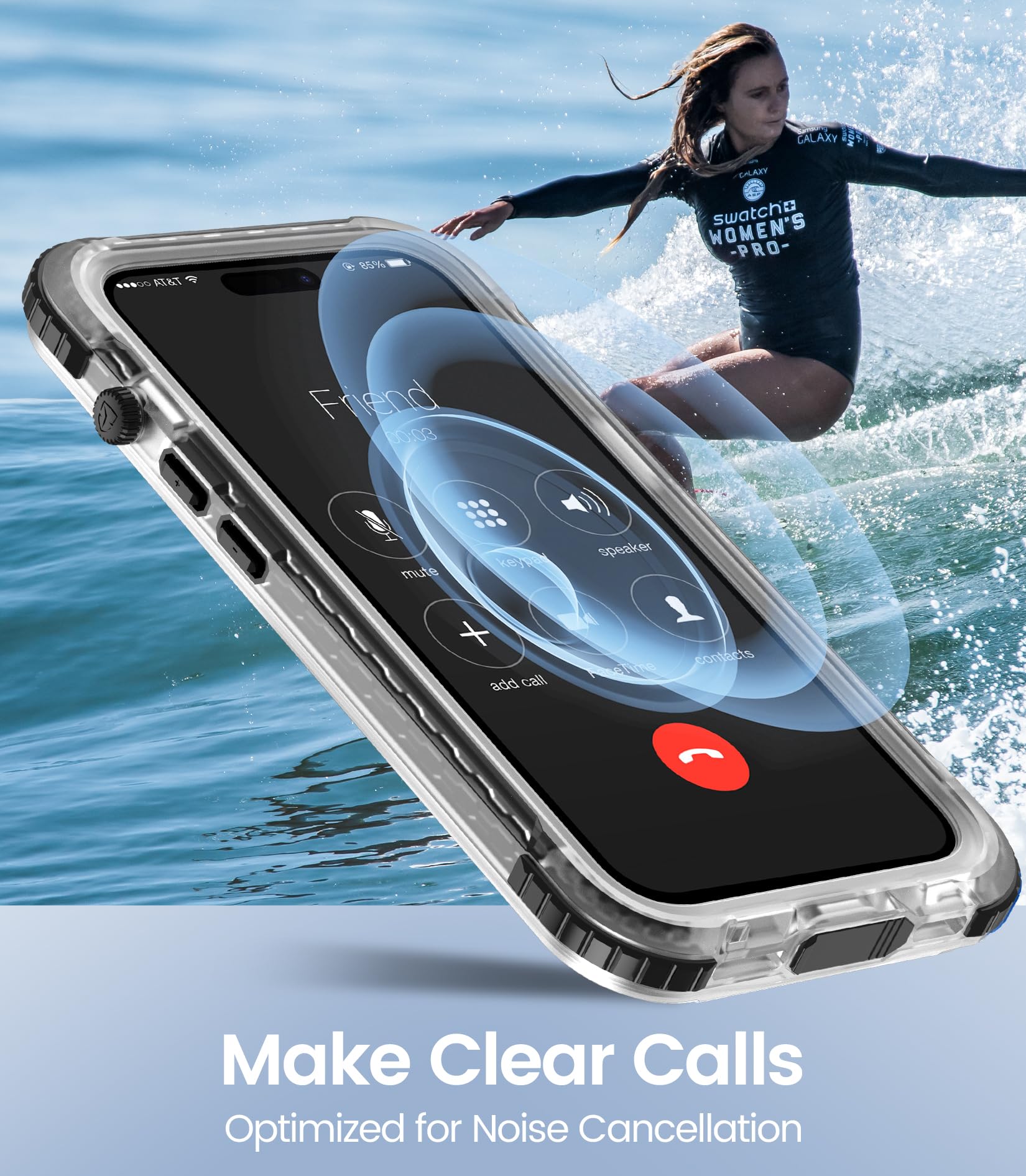 Foto 8 pulgar | Funda De Teléfono Temdan Magnética Impermeable Para Iphone 15 De 6.1 Pulgadas - Venta Internacional.