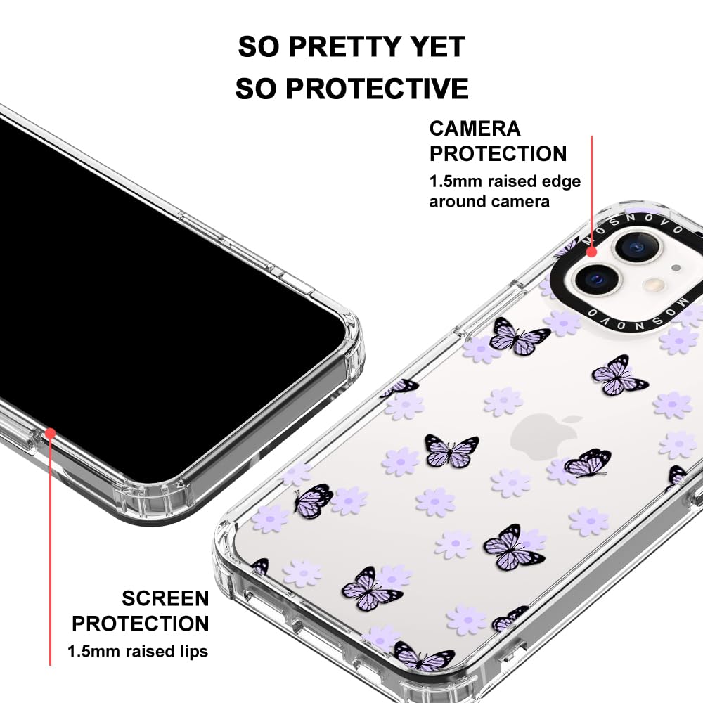 Foto 5 pulgar | Funda De Teléfono Mosnovo Para Iphone 12 Mini Lilac Butterfly - Venta Internacional.