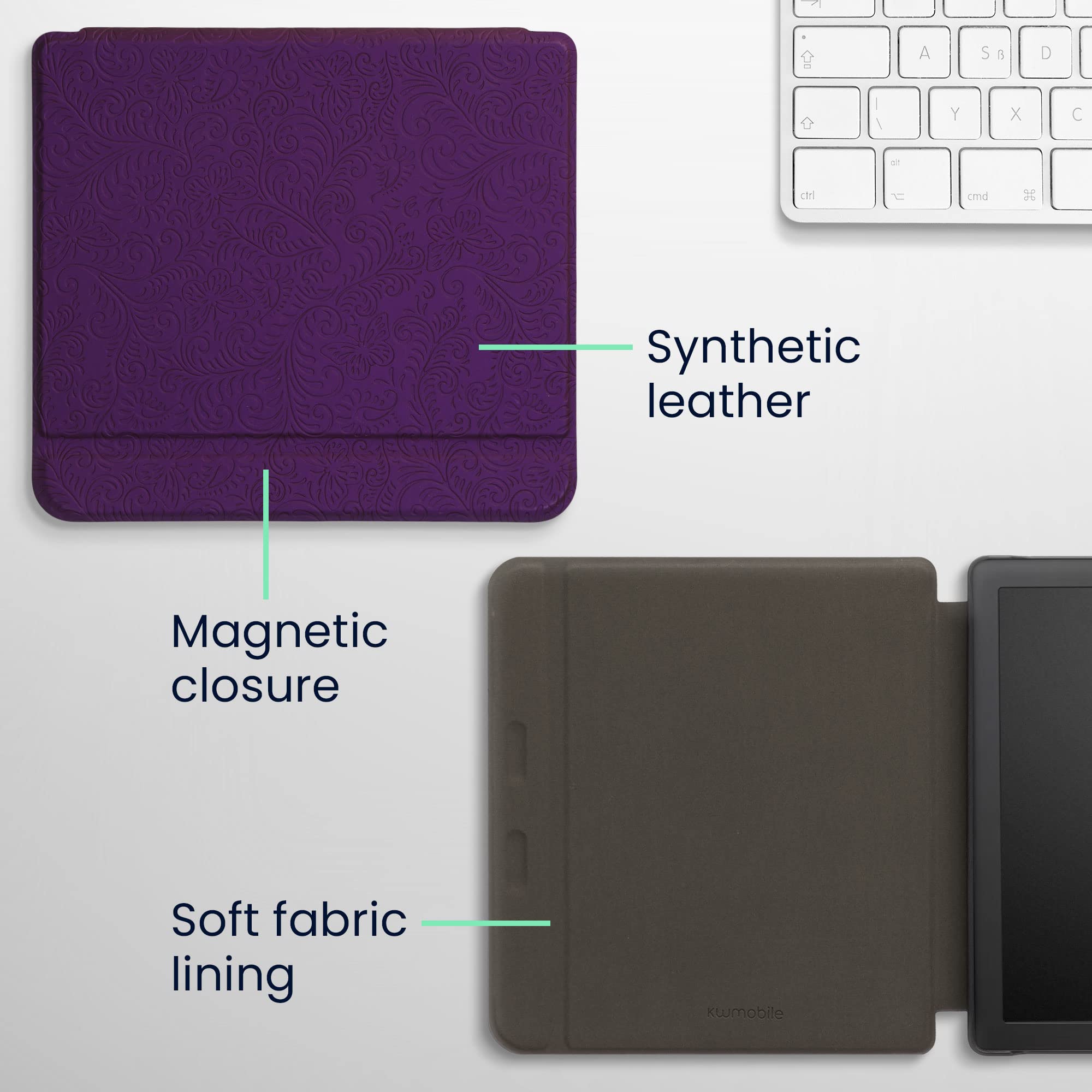 Foto 5 | Funda Kwmobile Compatible Con El Lector Electrónico Kobo Libra 2 - Venta Internacional.