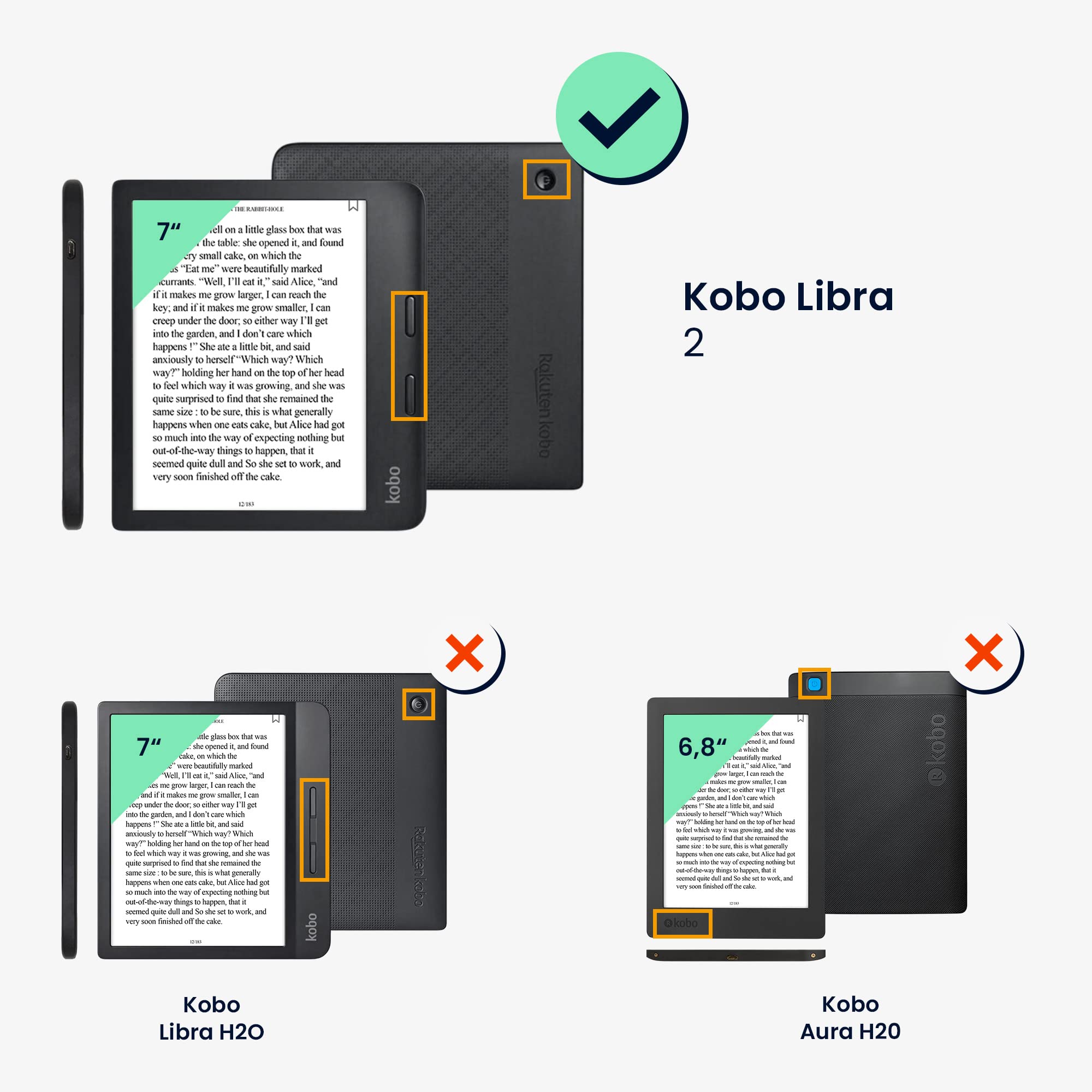 Foto 6 | Funda Kwmobile Compatible Con El Lector Electrónico Kobo Libra 2 - Venta Internacional.