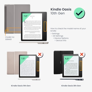 Foto 6 | Funda Para Lector Electrónico Kwmobile Compatible Con Amazon Kindle Oasis 10 - Venta Internacional.